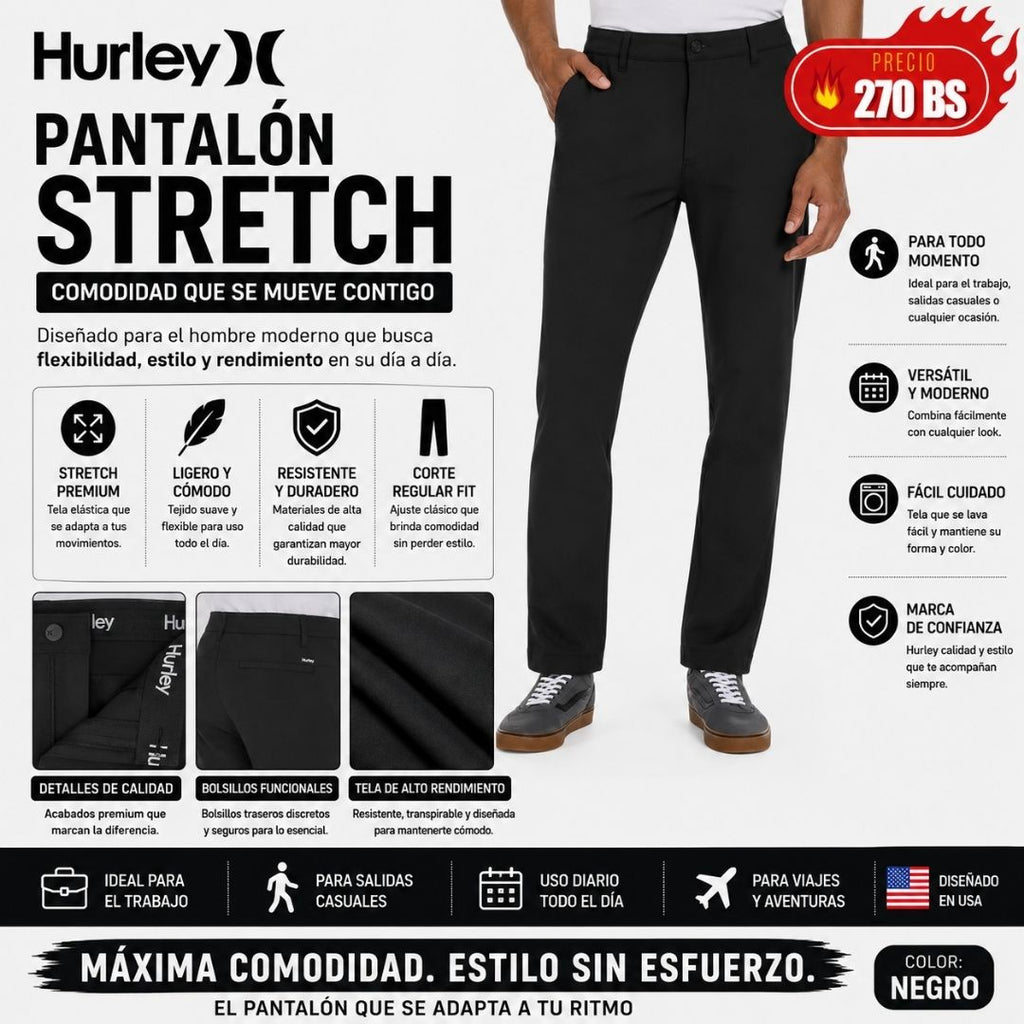 Pantalon Hurley Negro