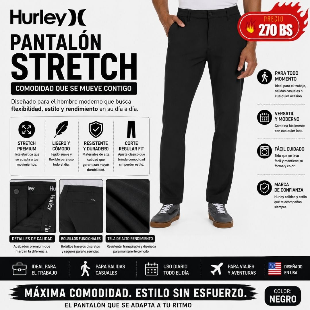 Pantalon Hurley Negro