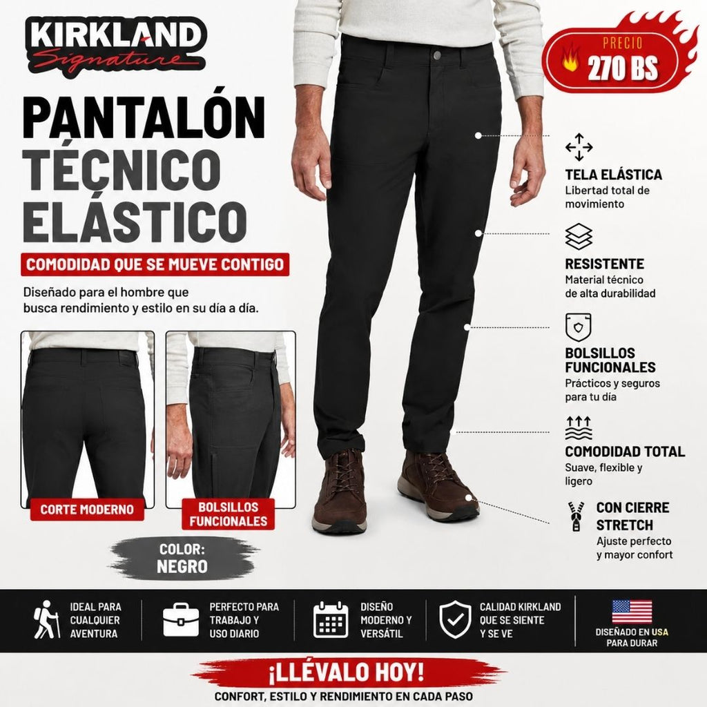 Pantalon Tecnico Kirkland Negro