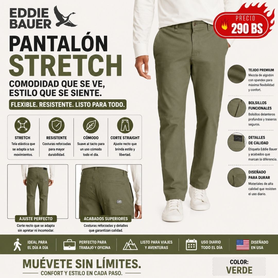 Pantalon Tecnico EddieBauer Verde