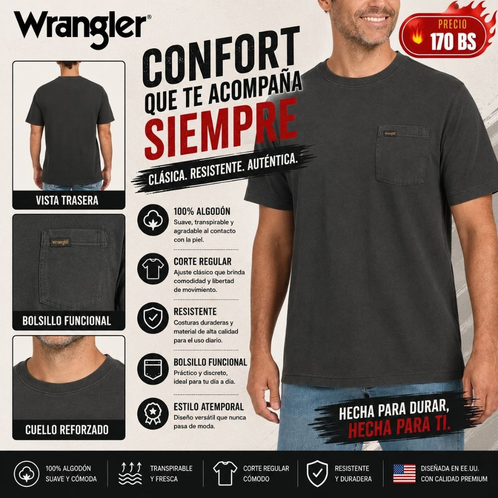 Polera Wrangler con Bolsillo