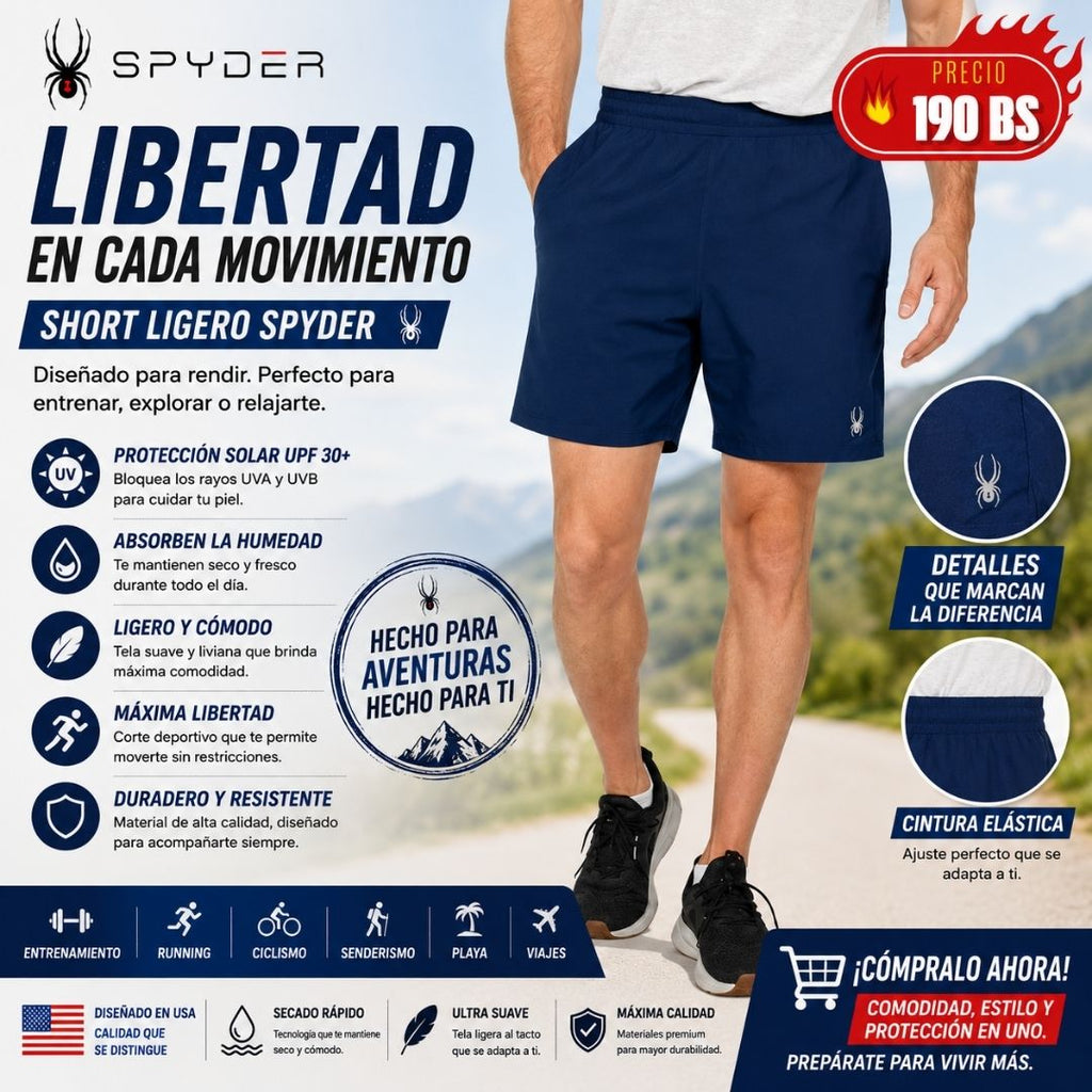 Short Spyder Deportivo Ligero