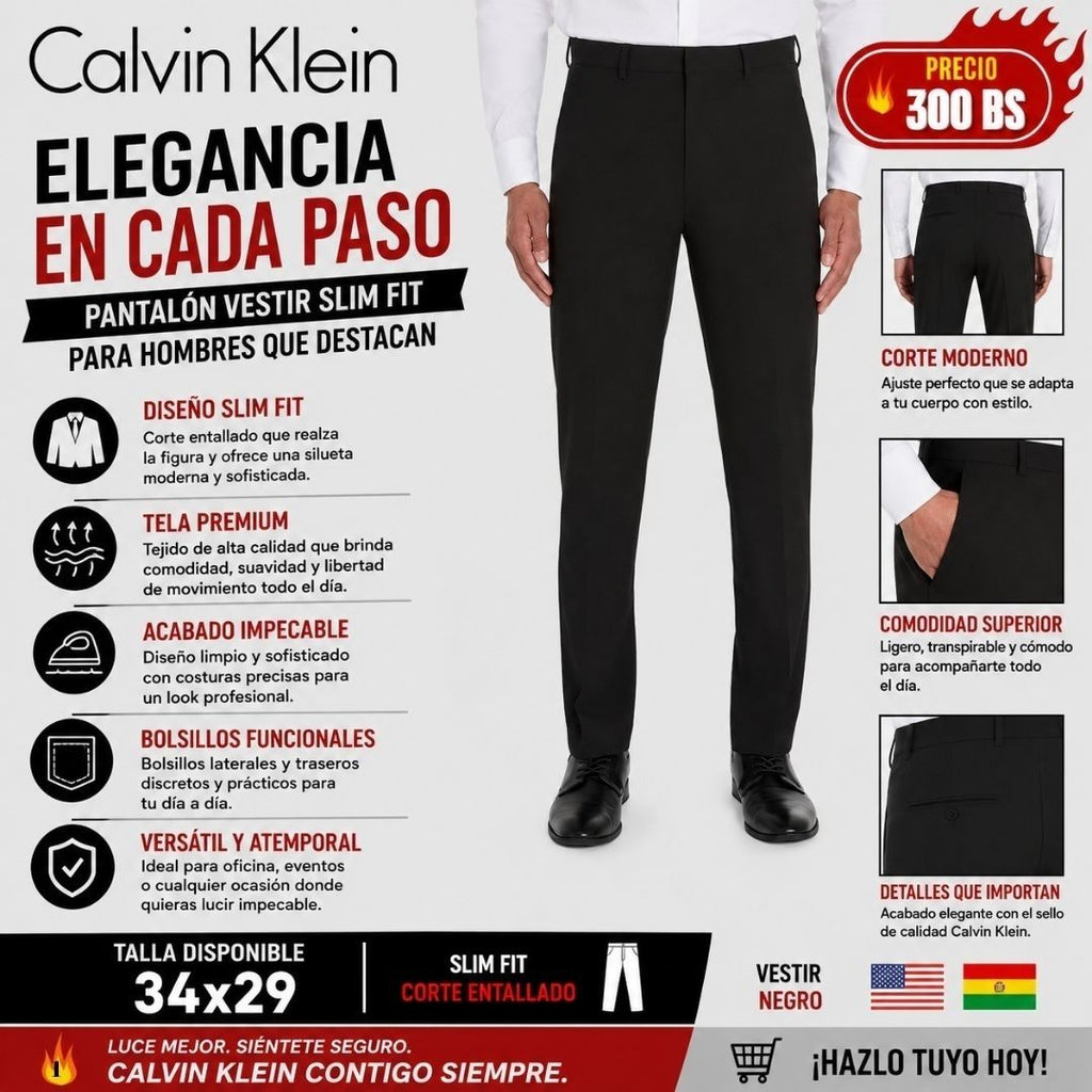 Pantalon de Vestir CalvinKlein Slim Fit