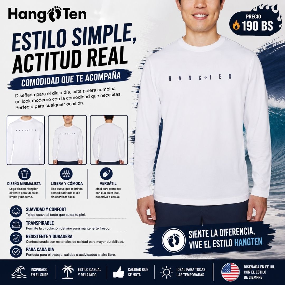 Manga Larga Hang Ten