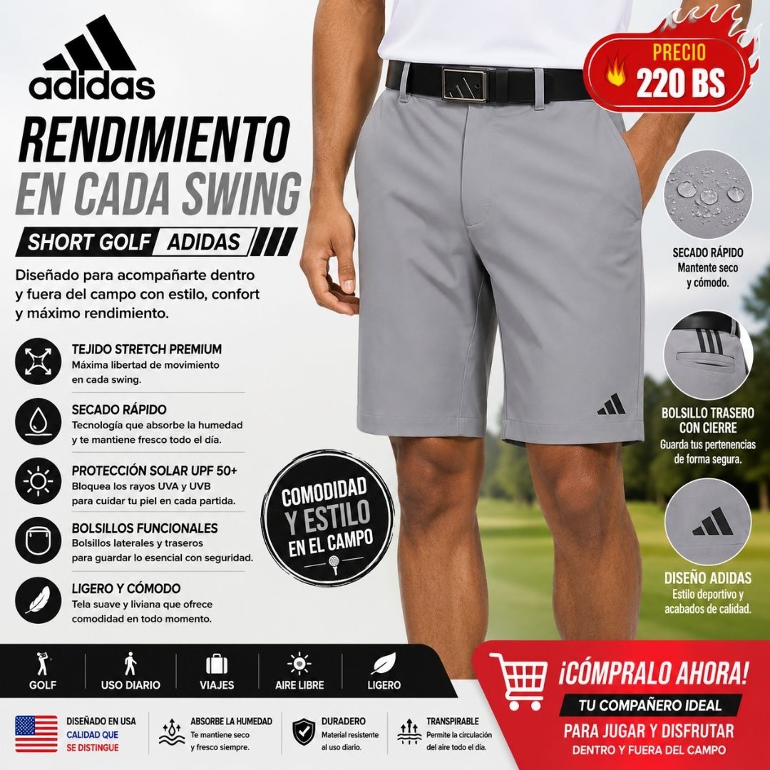 Bermudas Golf Adidas