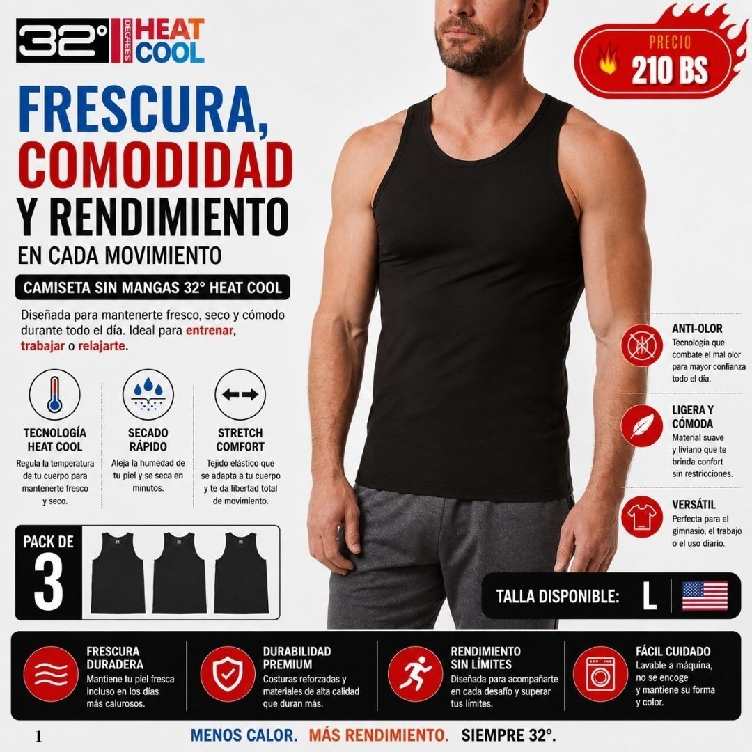 Solera sin mangas 32HeatCool