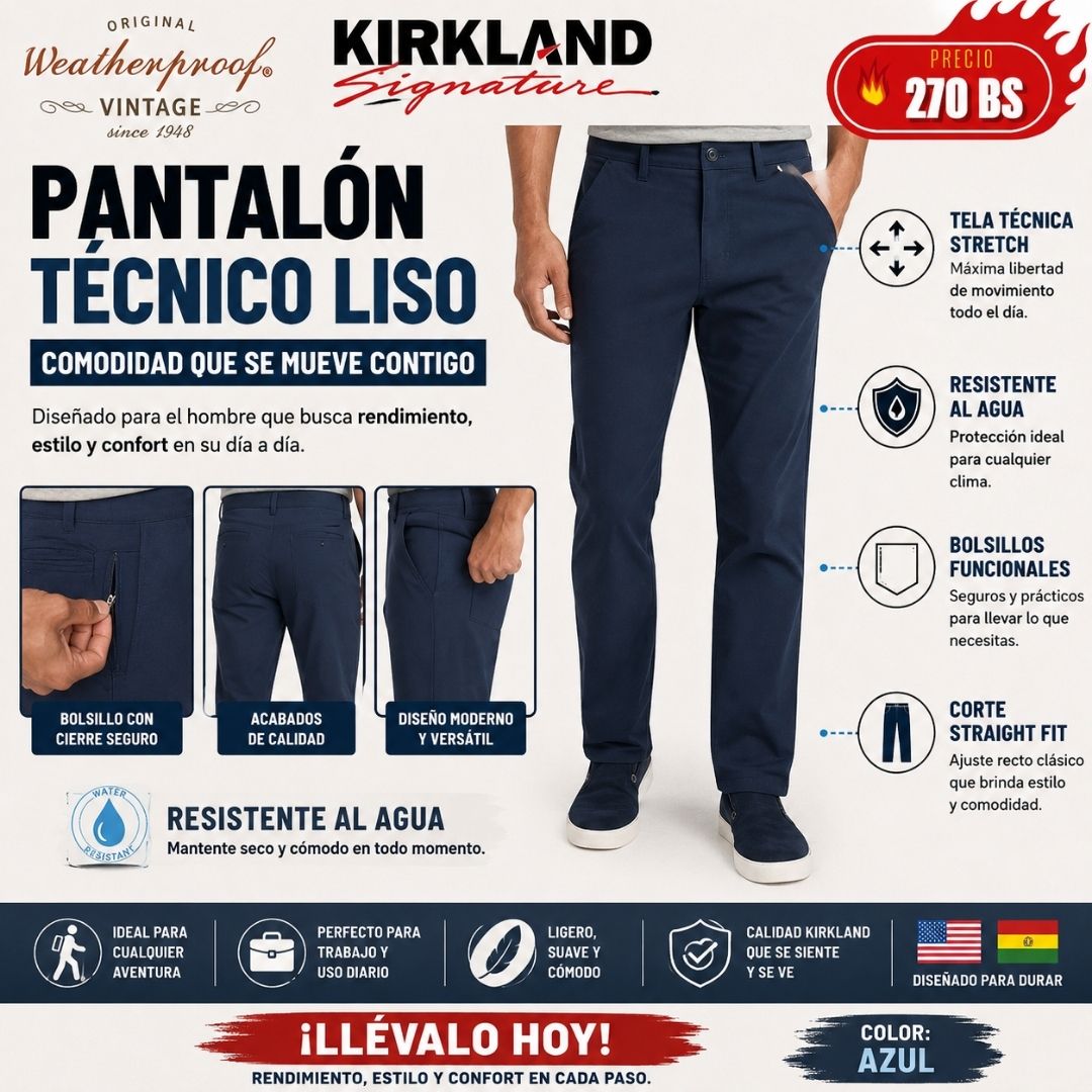 Pantalon Weatherproof Azul