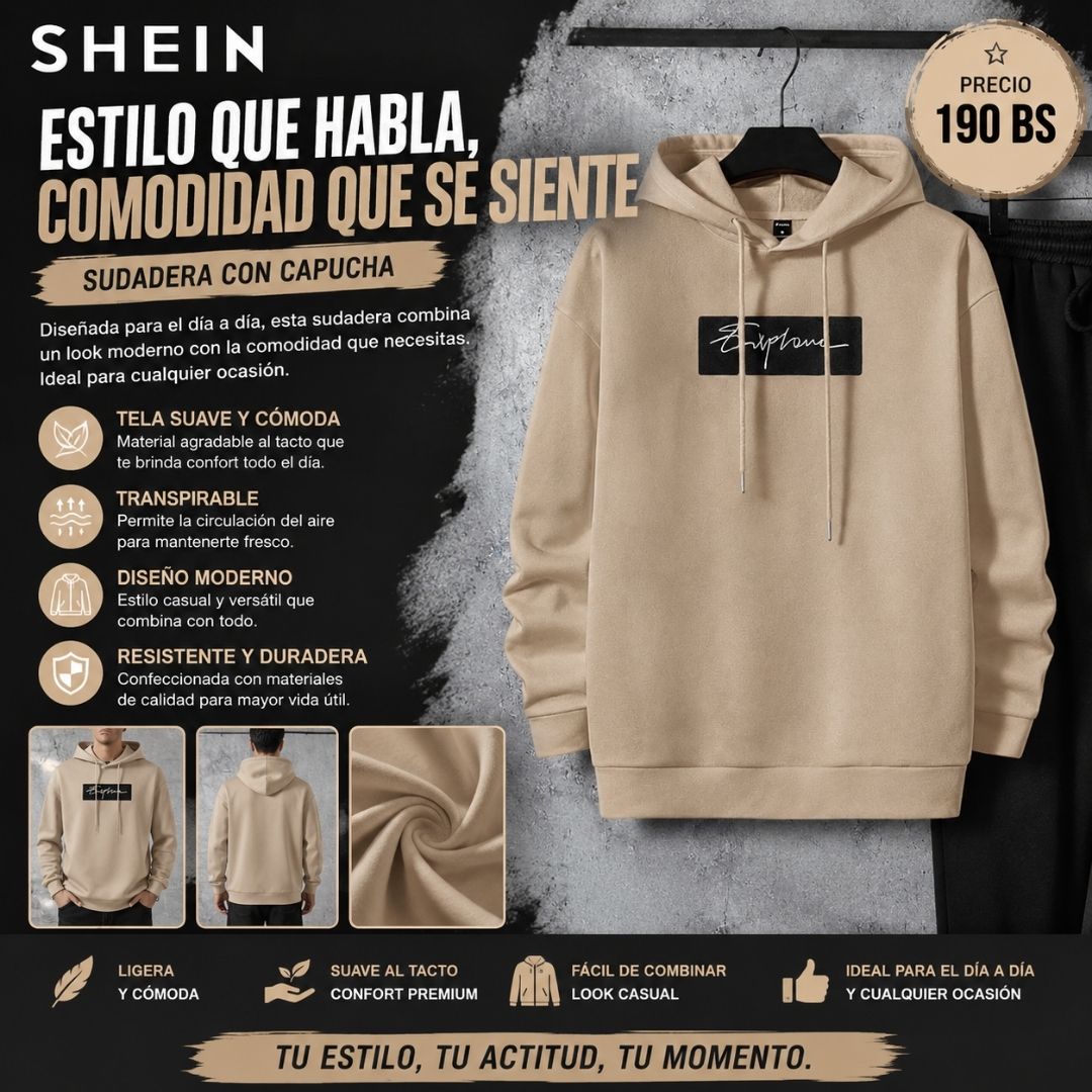 Sudadera Manga Larga Shein