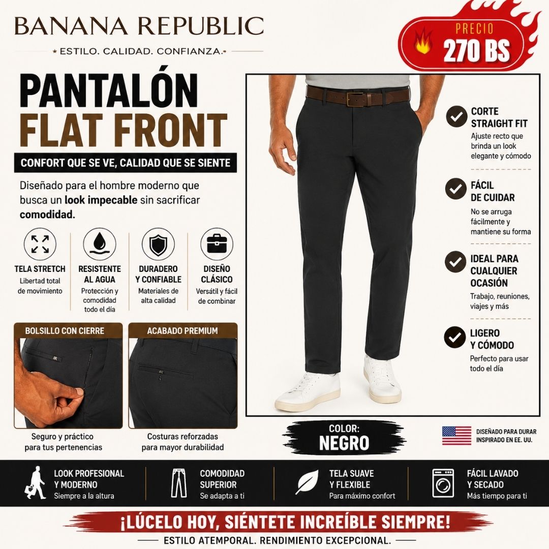 Pantalon de vestir BananaRepublic Negro