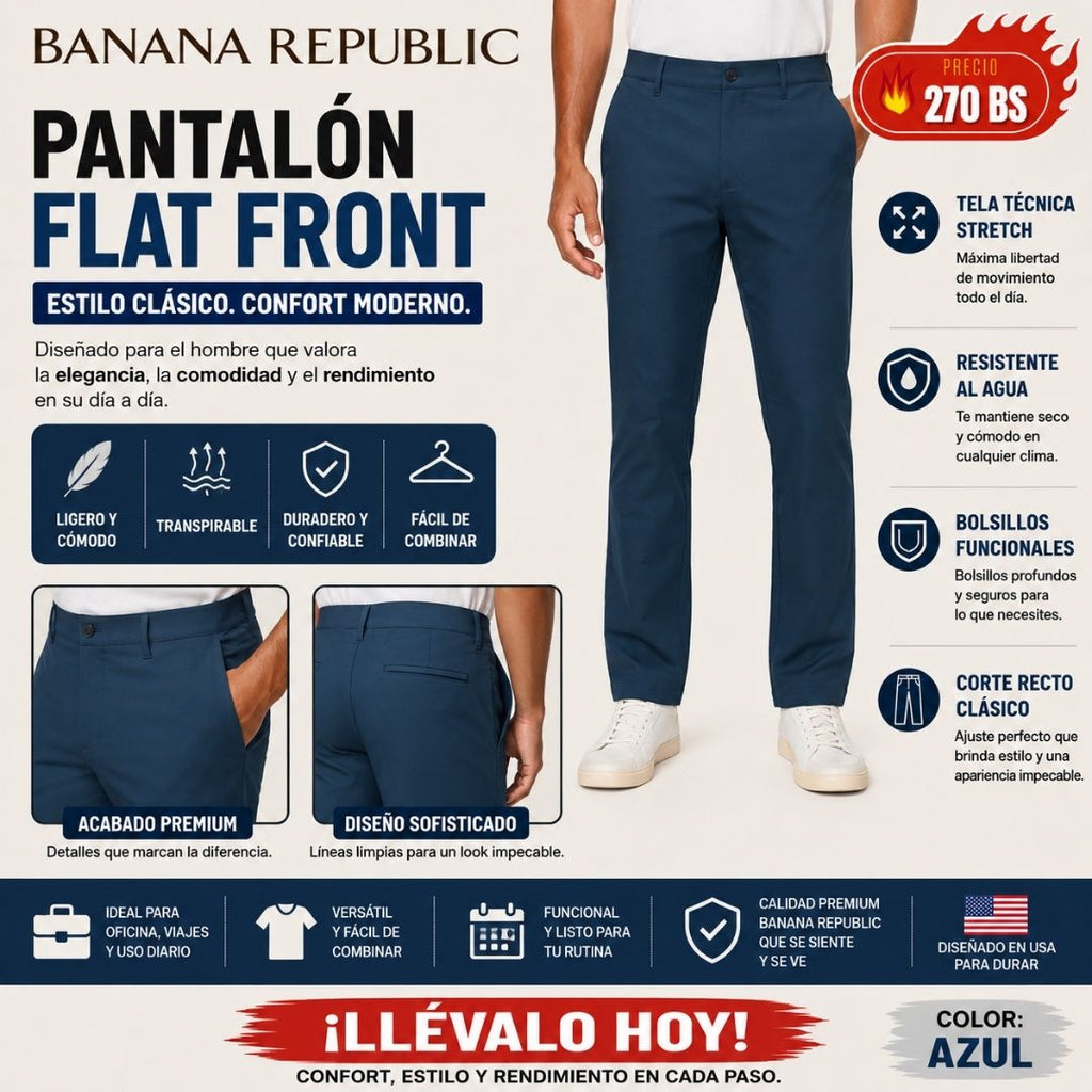 Pantalon de vestir BananaRepublic Azul