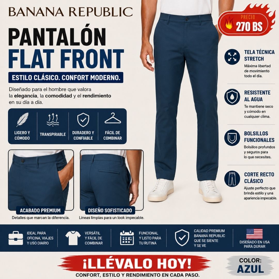 Pantalon de vestir BananaRepublic Azul
