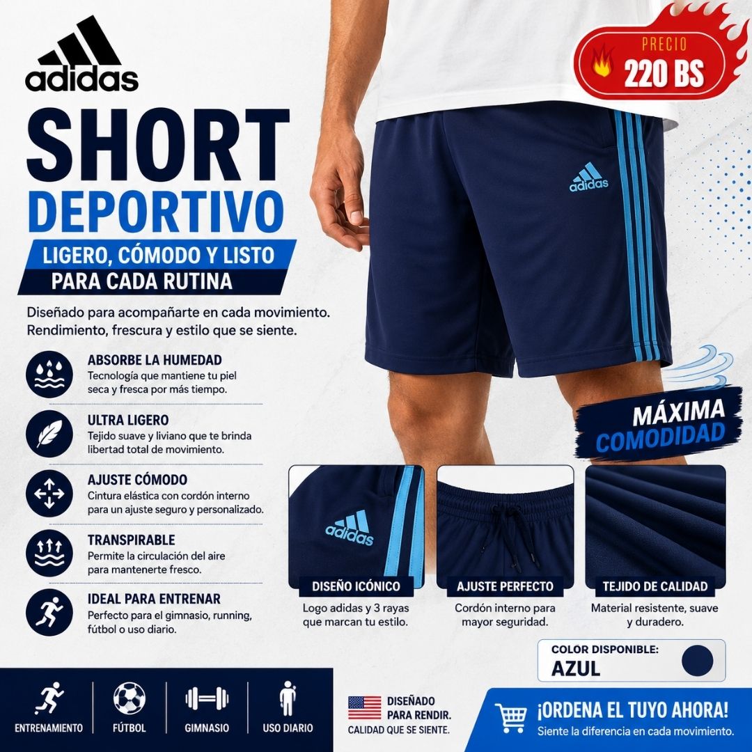 Short Deportivo Adidas