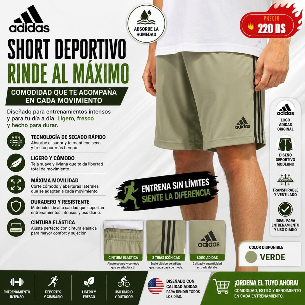 Short Deportivo Adidas