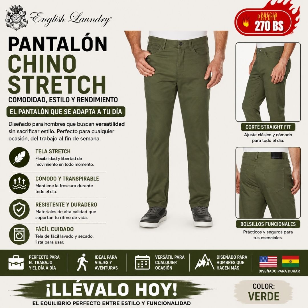 Pantalon English Laundry Straight Fit