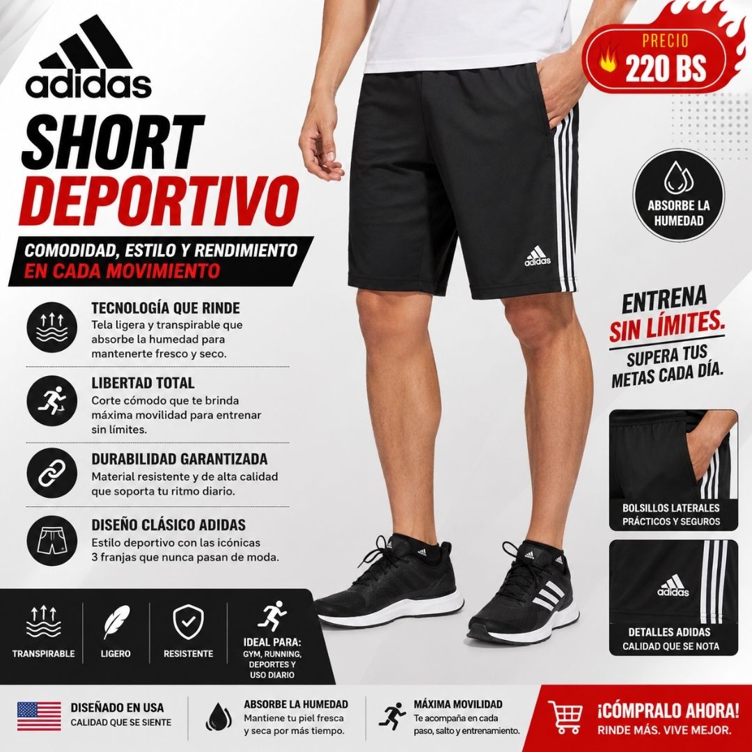 Short Deportivo Adidas