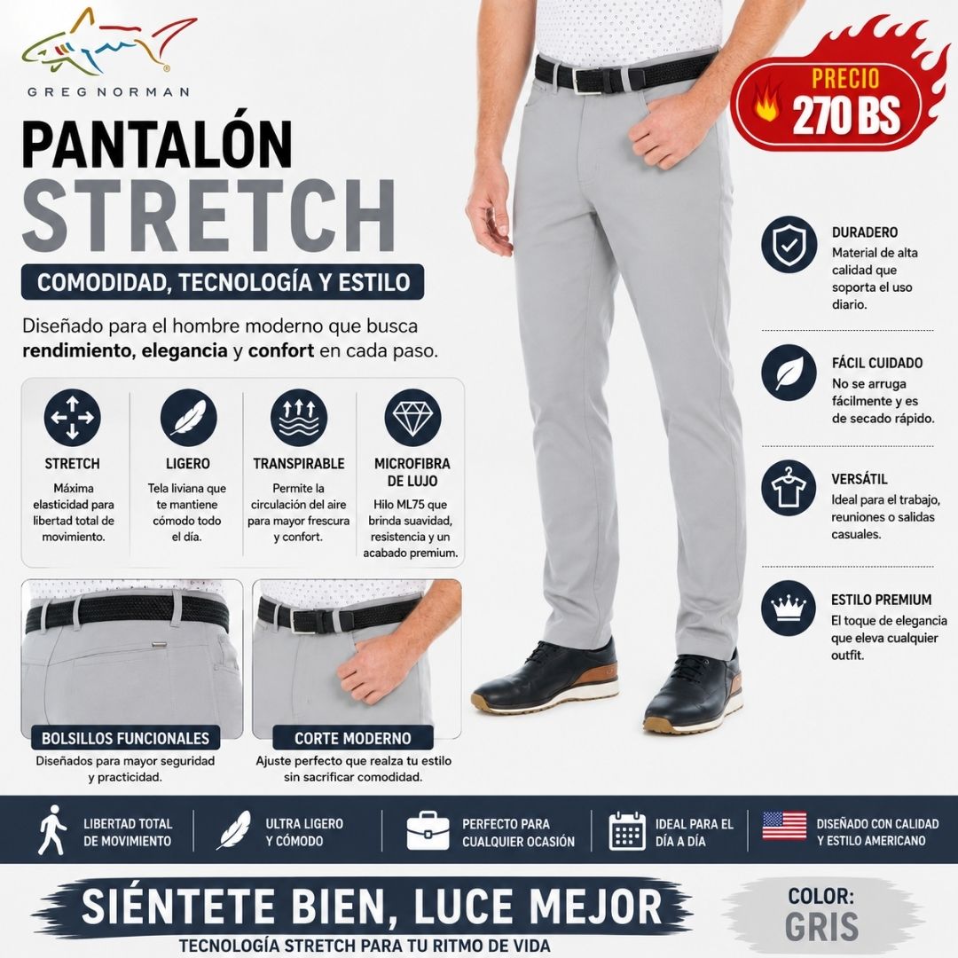 Pantalon Greg Norman ML75 Gris