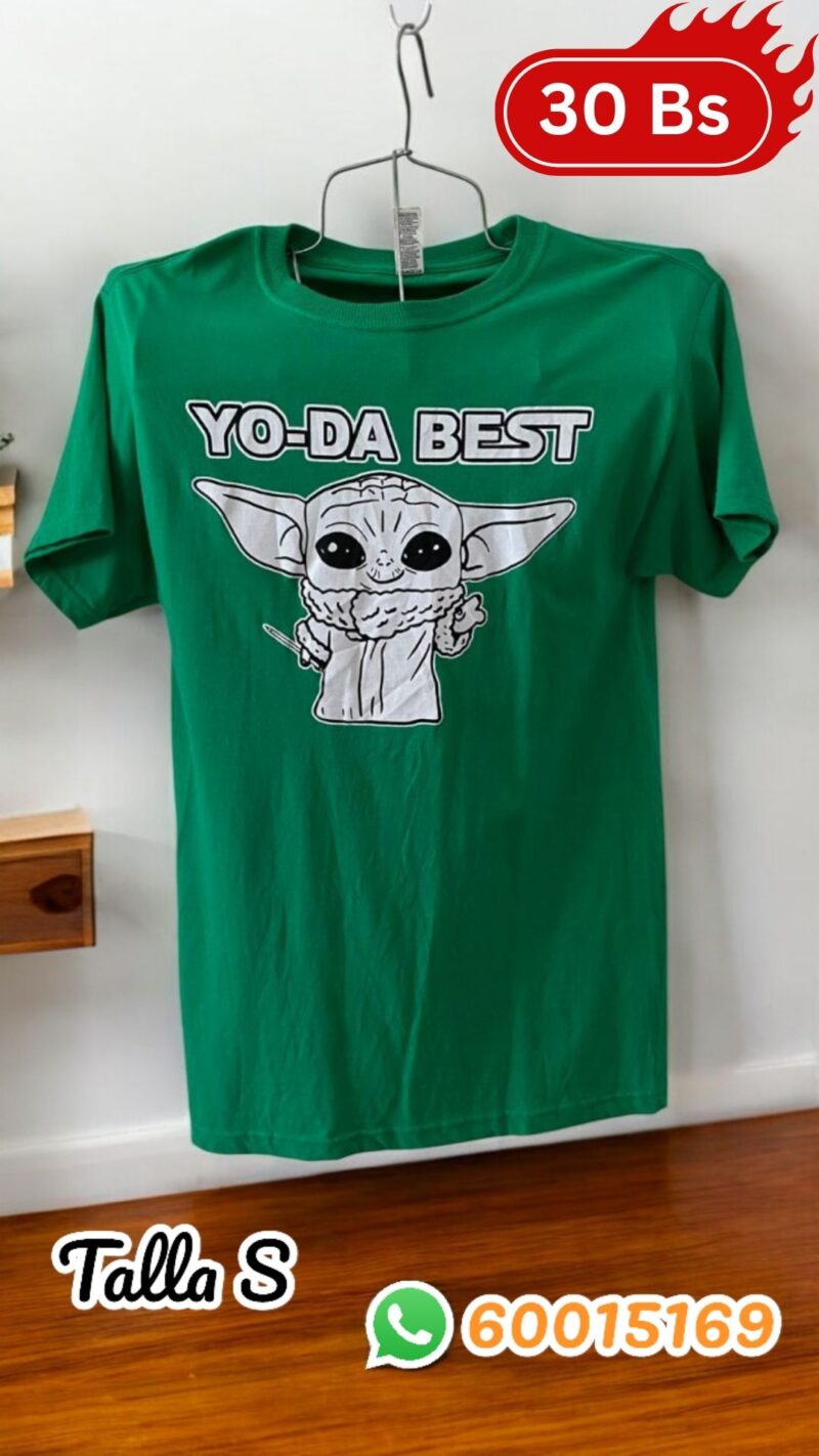 POLERAS DE HOMBRE "YODA" TALLA S