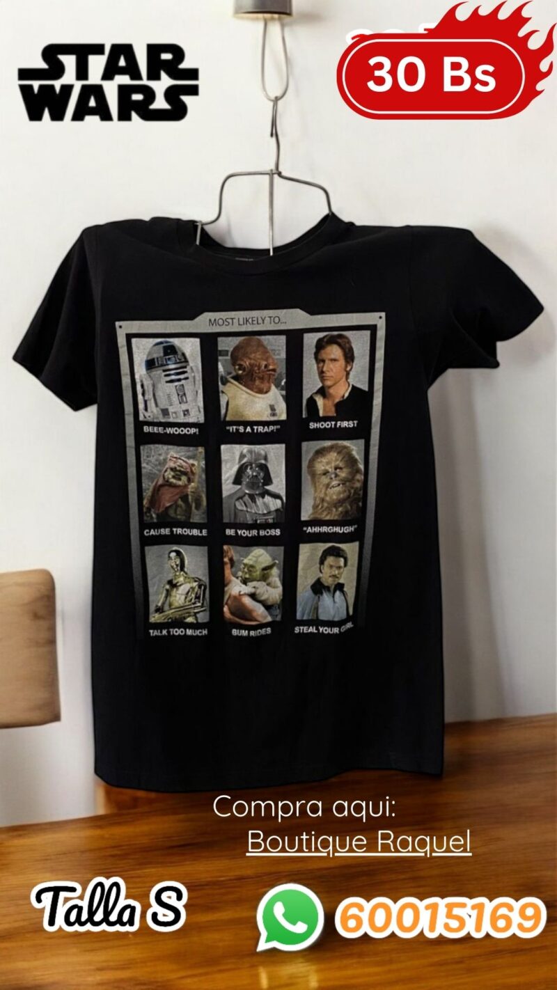 POLERAS DE HOMBRE STAR WAR TALLA S