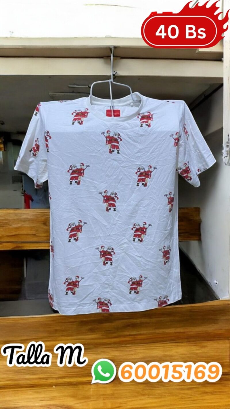 POLERAS DE HOMBRE PAPA NOEL TALLA M