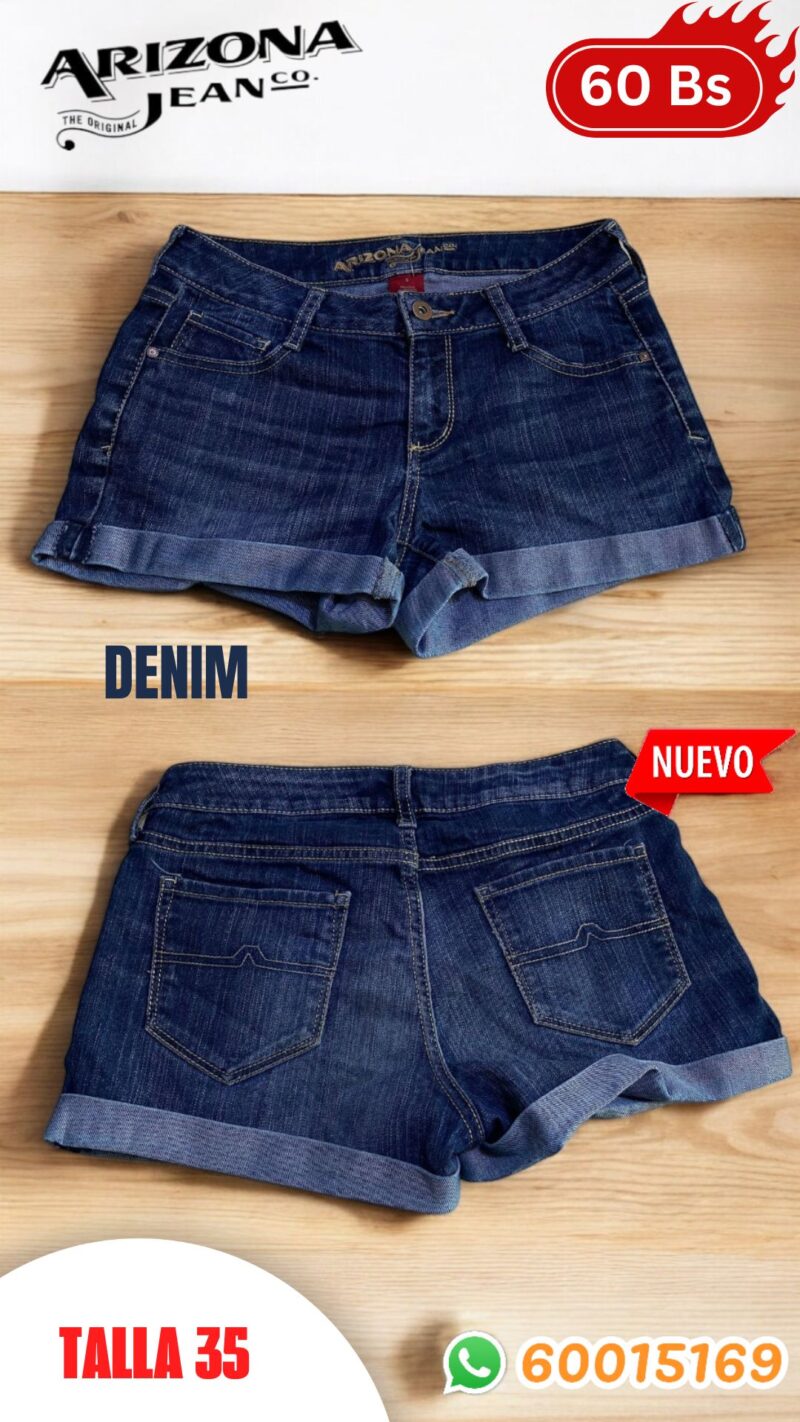 SHORTS JEAN DE MUJER ARIZONA TALLA 35