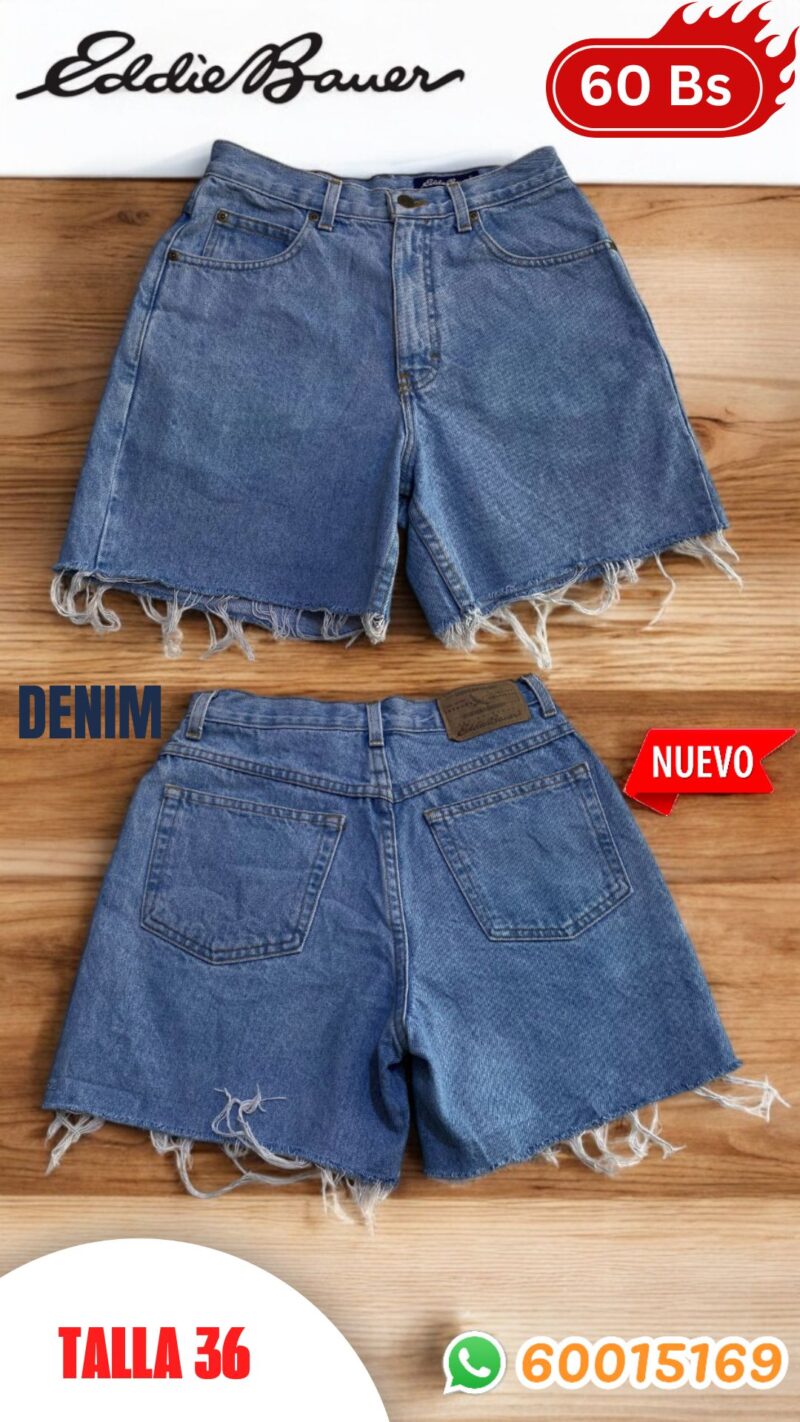 SHORTS JEAN DE MUJER TALLA 36