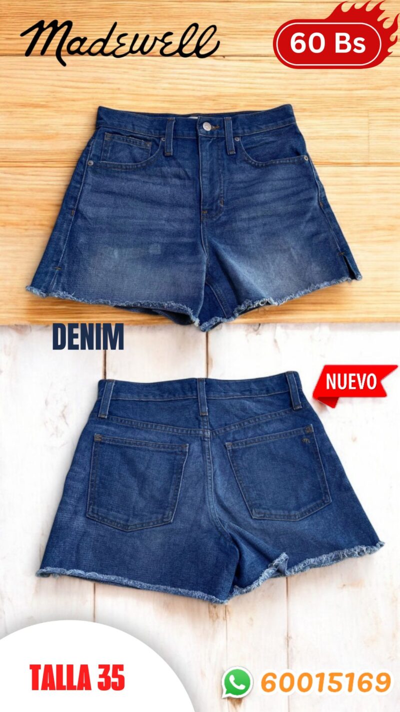 SHORTS JEAN DE MUJER MADEWELL TALLA 35