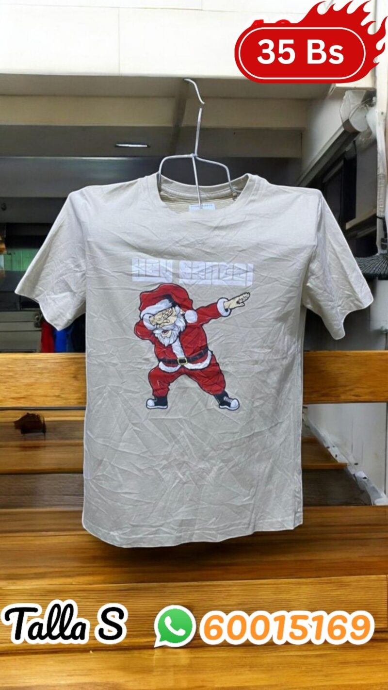 POLERAS DE HOMBRE "PAPA NOEL" TALLA S