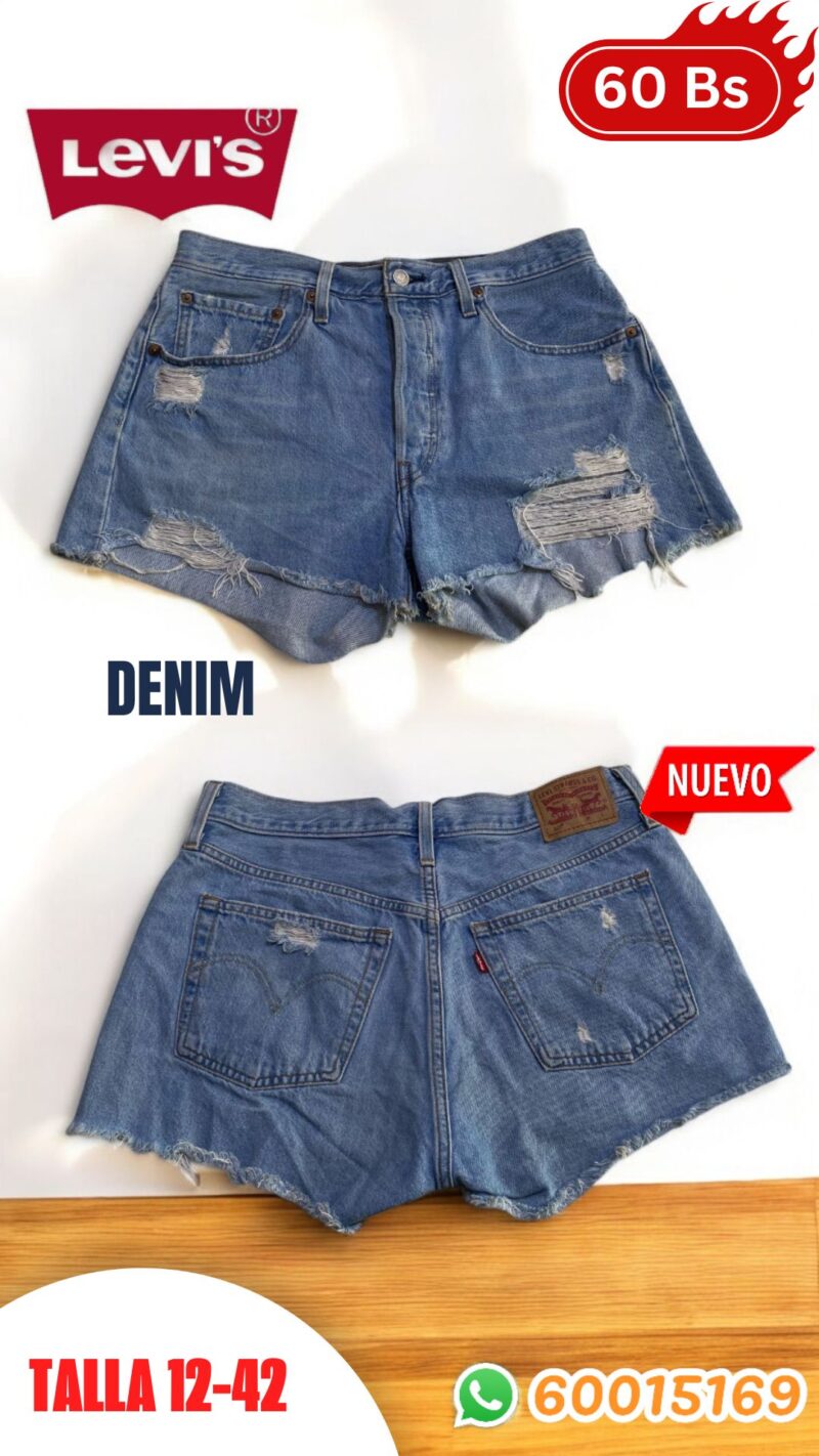 SHORTS JEAN DE MUJER LEVIS TALLA 42