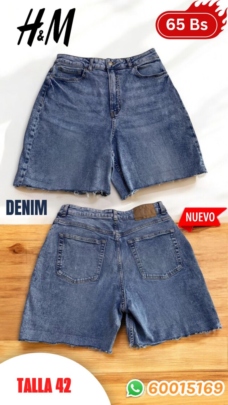 SHORTS JEAN DE MUJER H&M TALLA 42